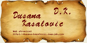 Dušana Kasalović vizit kartica